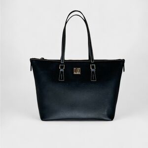 Dooney & Bourke Saffiano Zip Top Tote In Black